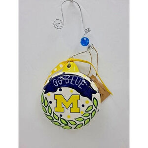 Glory Haus University of Michigan Puff Christmas Ornament New with Tags